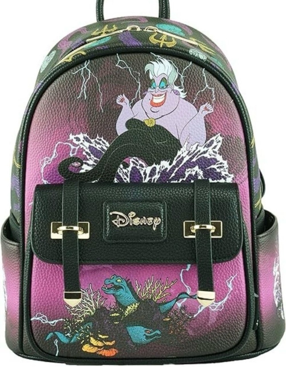Disney Purple Black Ursula Mini Backpack